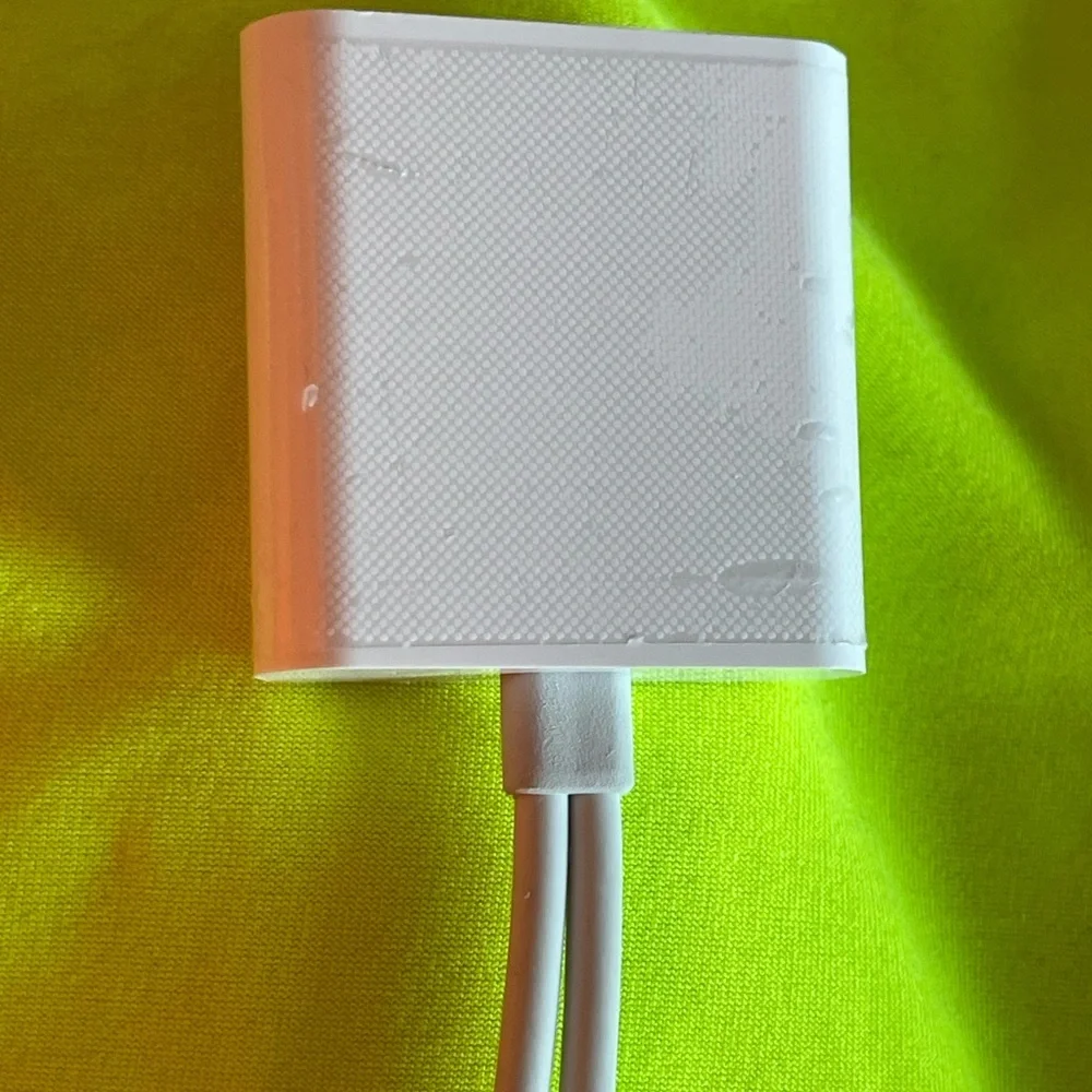 White card reader for iPhone and smartphones , micro memory and regular memory.